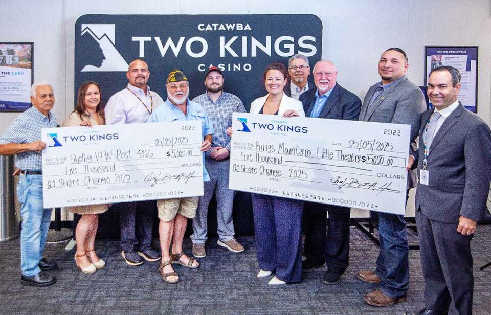 Catawba Two Kings Casino's Share Change program donates $10,000 to bolster local non-profits, reinforcing its commitment to community support.